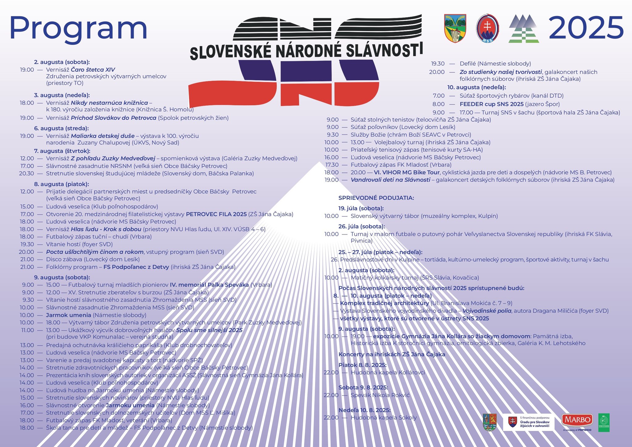 Viac ako 40 rôznych podujatí na tohtoročných SNS