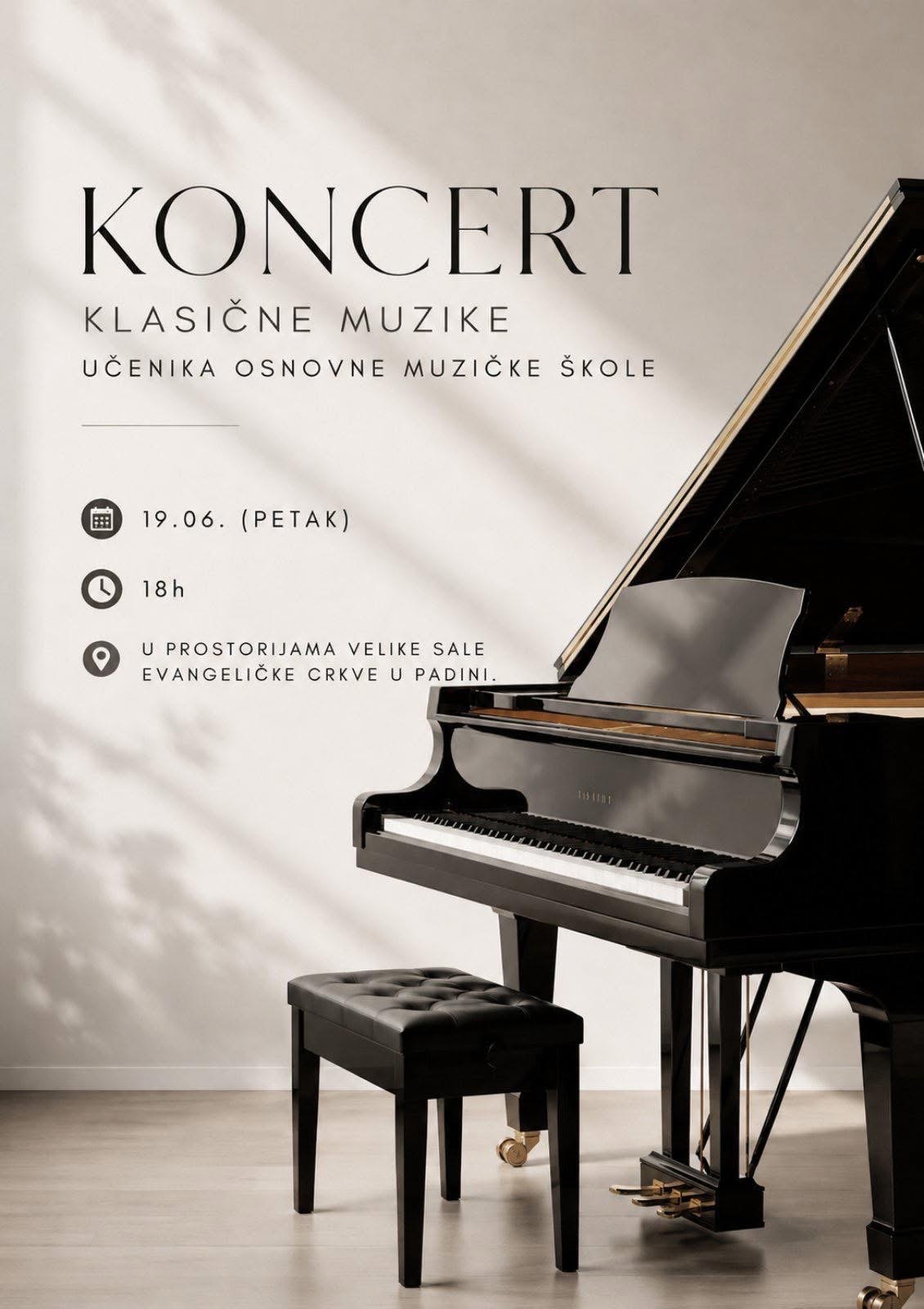 Padina: Veče klasične muzike u izvođenju mladih muzičara